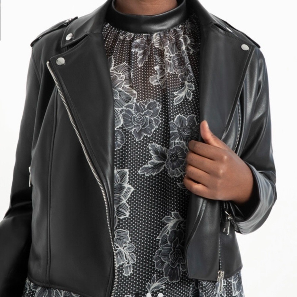 NWT Eloquii Faux Leather Moto Jacket
